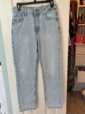 We The Free Pacifica High Rise Straight Light Wash Blue Jeans